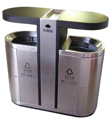 C487不銹鋼戶(hù)外分類(lèi)果皮箱